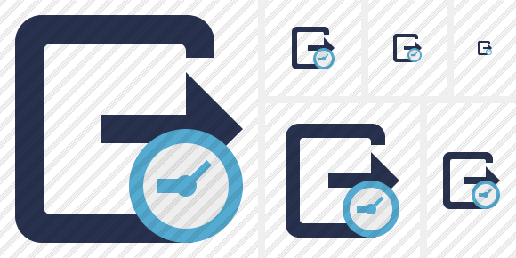 Exit Clock Icon Exit Clock Icon