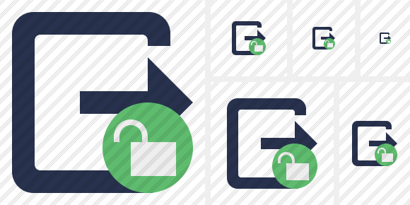 Exit Unlock Icon Exit Unlock Icon