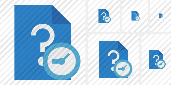 File Help Clock Icon File Help Clock Icon