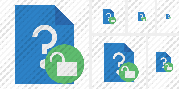 File Help Unlock Icon File Help Unlock Icon