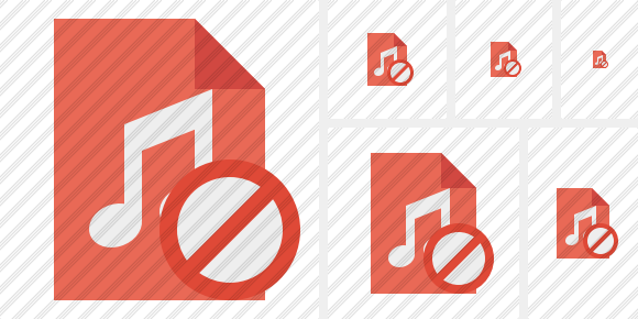 File Music Block Icon File Music Block Icon