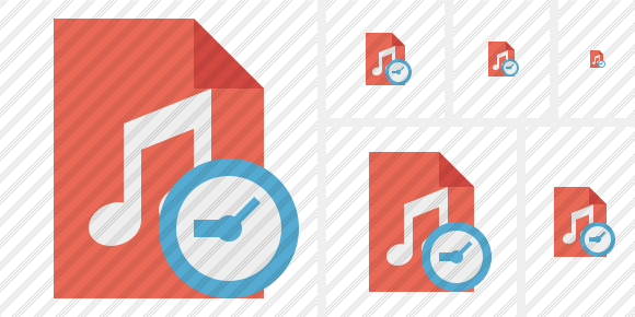 File Music Clock Icon File Music Clock Icon