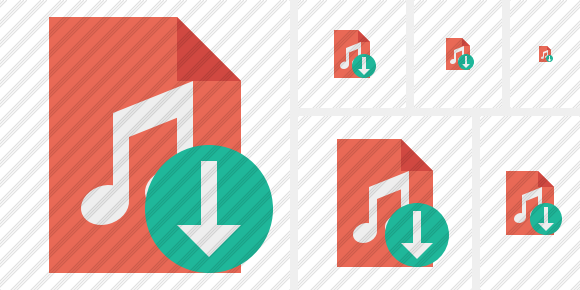 File Music Download Icon File Music Download Icon