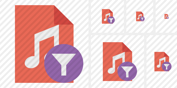 File Music Filter Icon File Music Filter Icon