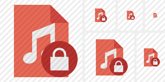 File Music Lock Icon