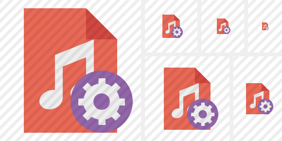 File Music Settings Icon File Music Settings Icon