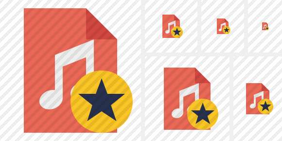 File Music Star Icon File Music Star Icon