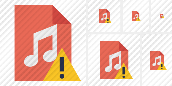 File Music Warning Icon File Music Warning Icon