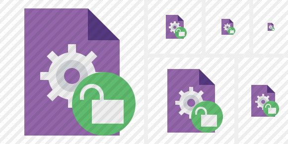 File Settings Unlock Symbol
