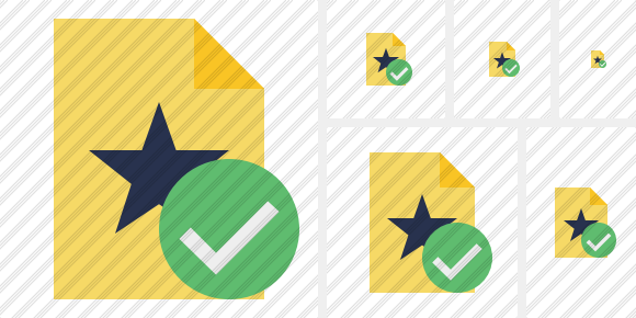 Icona File Star Ok Icona File Star Ok