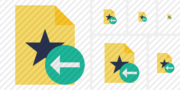 Icona File Star Indietro Icona File Star Indietro