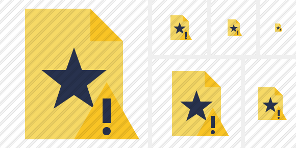 Icona File Star Avviso Icona File Star Avviso