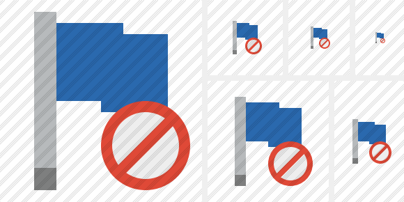 Icona Flag Blue Block Icona Flag Blue Block
