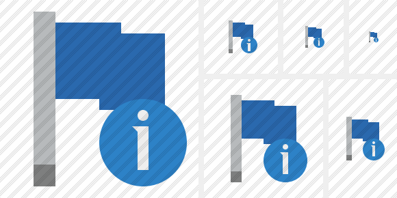 Icona Flag Blue Info Icona Flag Blue Info