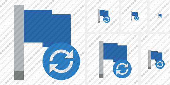 Flag Blue Refresh Symbol