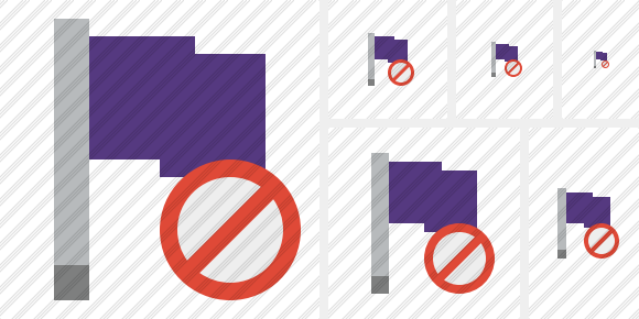 Flag Purple Block Icon