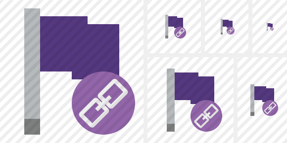 Flag Purple Link Icon