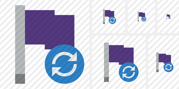 Flag Purple Refresh Symbol