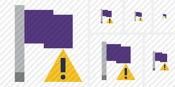 Flag Purple Warning Icon