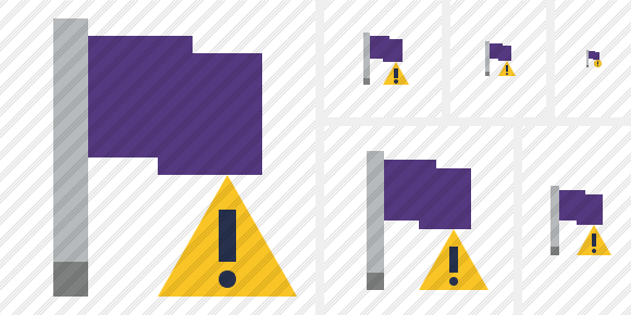 Icono Flag Purple Warning