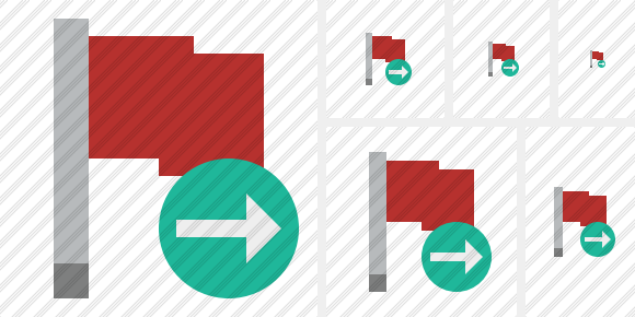 Flag Red Next Icon Flag Red Next Icon