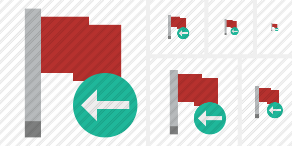 Flag Red Previous Icon Flag Red Previous Icon