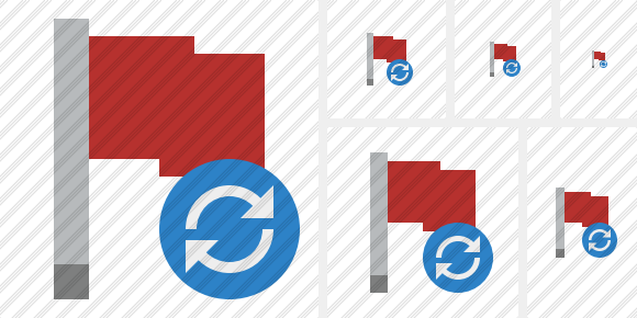 Flag Red Refresh Icon