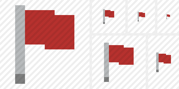 Flag Red Icon Flag Red Icon