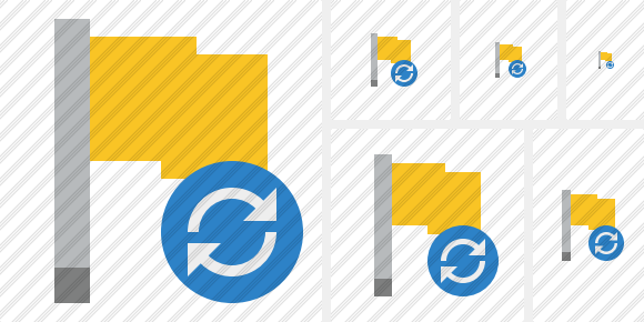 Flag Yellow Refresh Icon