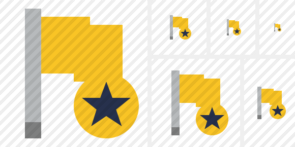 Icono Flag Yellow Star