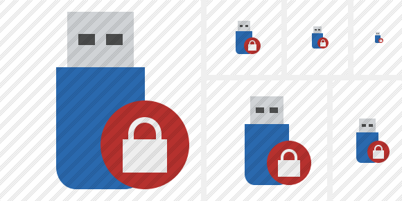 Flash Drive Lock Symbol