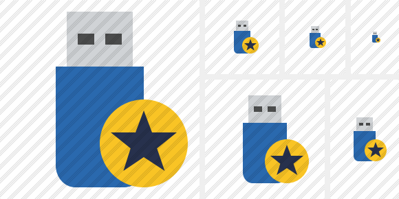 Icono Flash Drive Star