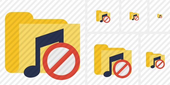 Folder Music Block Icon Folder Music Block Icon