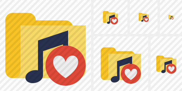 Folder Music Favorites Icon Folder Music Favorites Icon