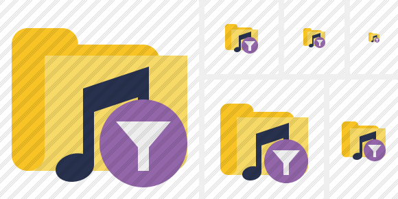 Folder Music Filter Icon Folder Music Filter Icon
