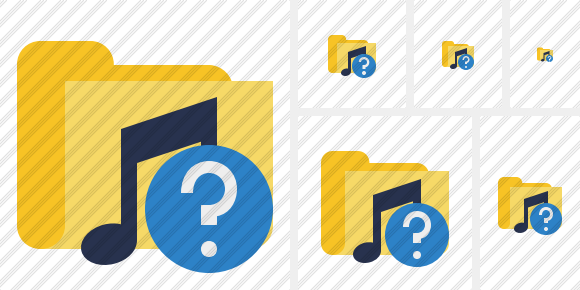 Folder Music Help Icon Folder Music Help Icon