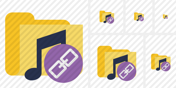 Folder Music Link Icon Folder Music Link Icon
