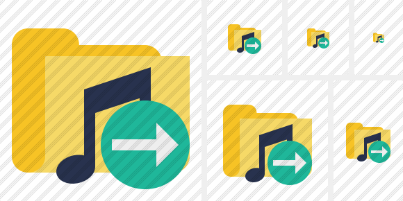 Folder Music Next Icon Folder Music Next Icon