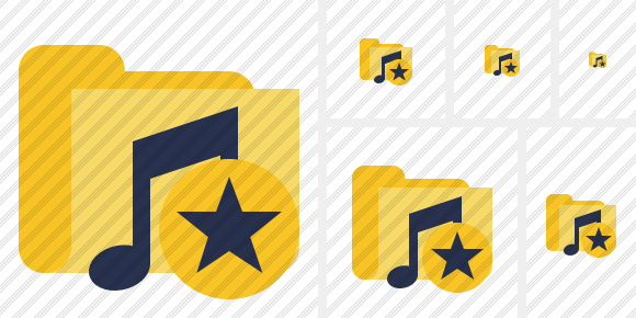 Folder Music Star Icon Folder Music Star Icon