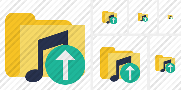 Folder Music Upload Icon Folder Music Upload Icon