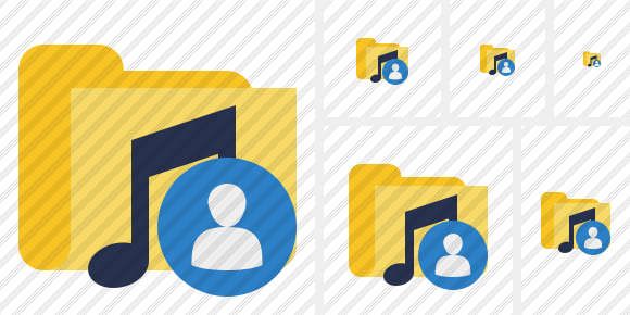 Folder Music User Icon Folder Music User Icon