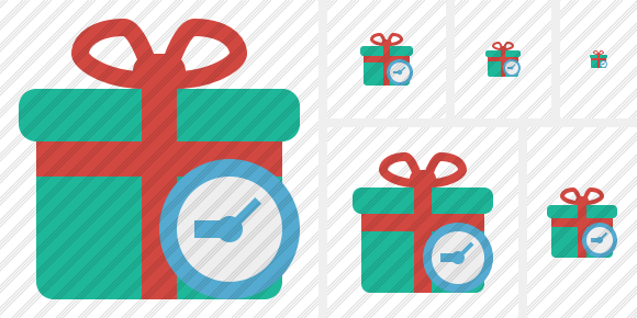 Gift Clock Icon