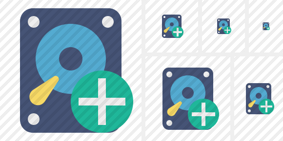 Hard Drive Add Icon Hard Drive Add Icon