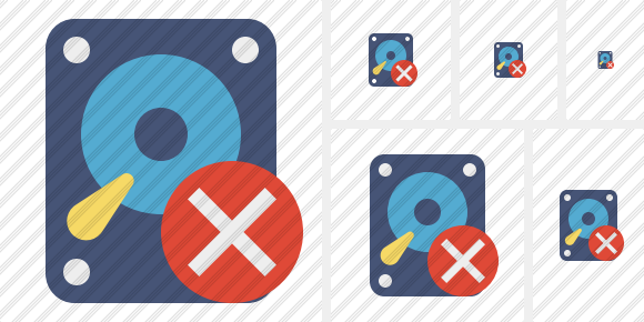 Hard Drive Cancel Icon Hard Drive Cancel Icon