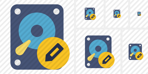 Hard Drive Edit Icon Hard Drive Edit Icon