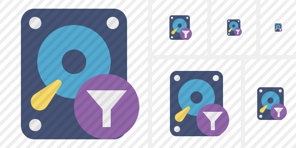 Hard Drive Filter Icon Hard Drive Filter Icon