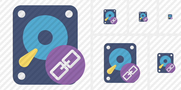 Hard Drive Link Icon Hard Drive Link Icon