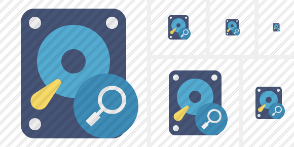 Hard Drive Search Icon Hard Drive Search Icon