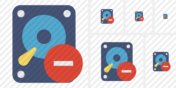 Hard Drive Stop Icon Hard Drive Stop Icon