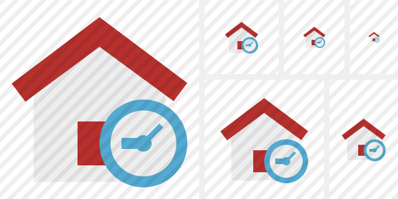 Home Clock Icon Home Clock Icon